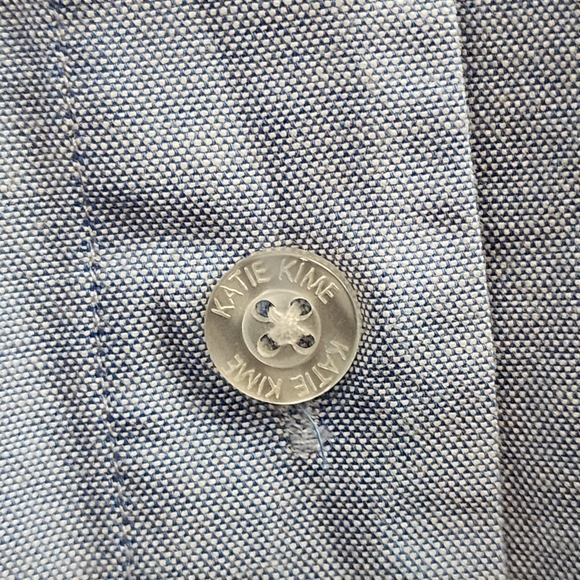 Katie Kime The Classic Charlotte Button Down in Oxford Blue Preppy Academia Work - Picture 8 of 14